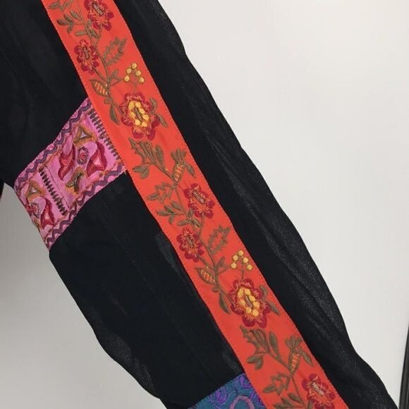 Chico's Colorful Multi Media Button Down Shirts Size 2 US M - Picture 10 of 14